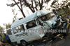 9 killed, 11 injured in a Tanker-Tempo traveler collision in Periapattana near Mysore